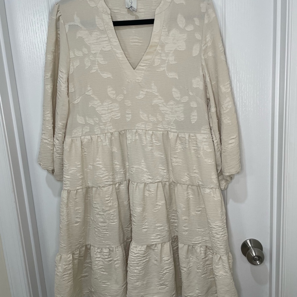 Joie Cream Long Sleeve Dress